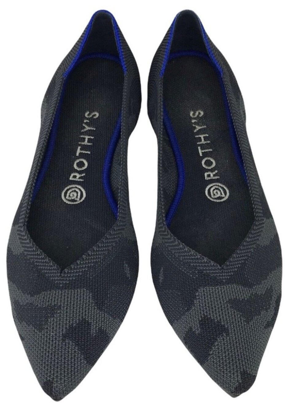 Rothy's The Point In Dark Camo Flats Sz 9